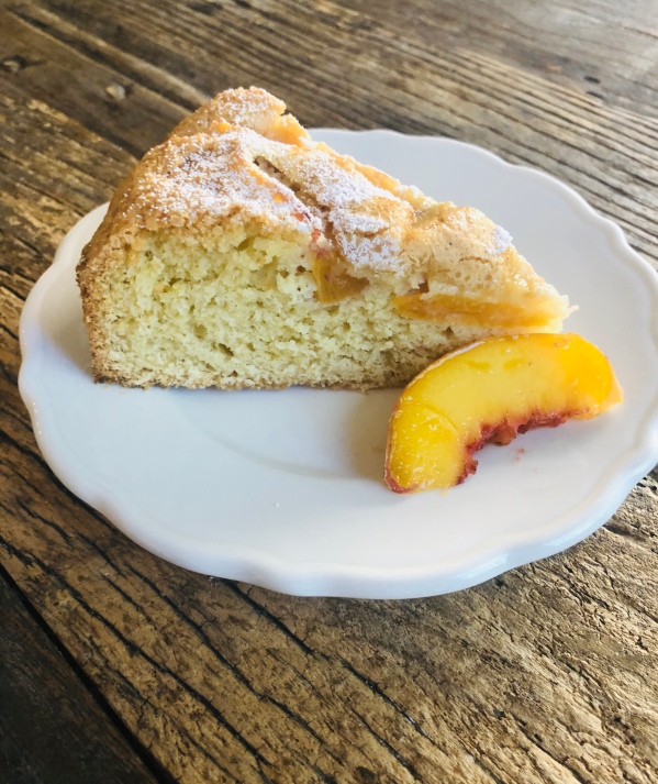 Peach Cake slice